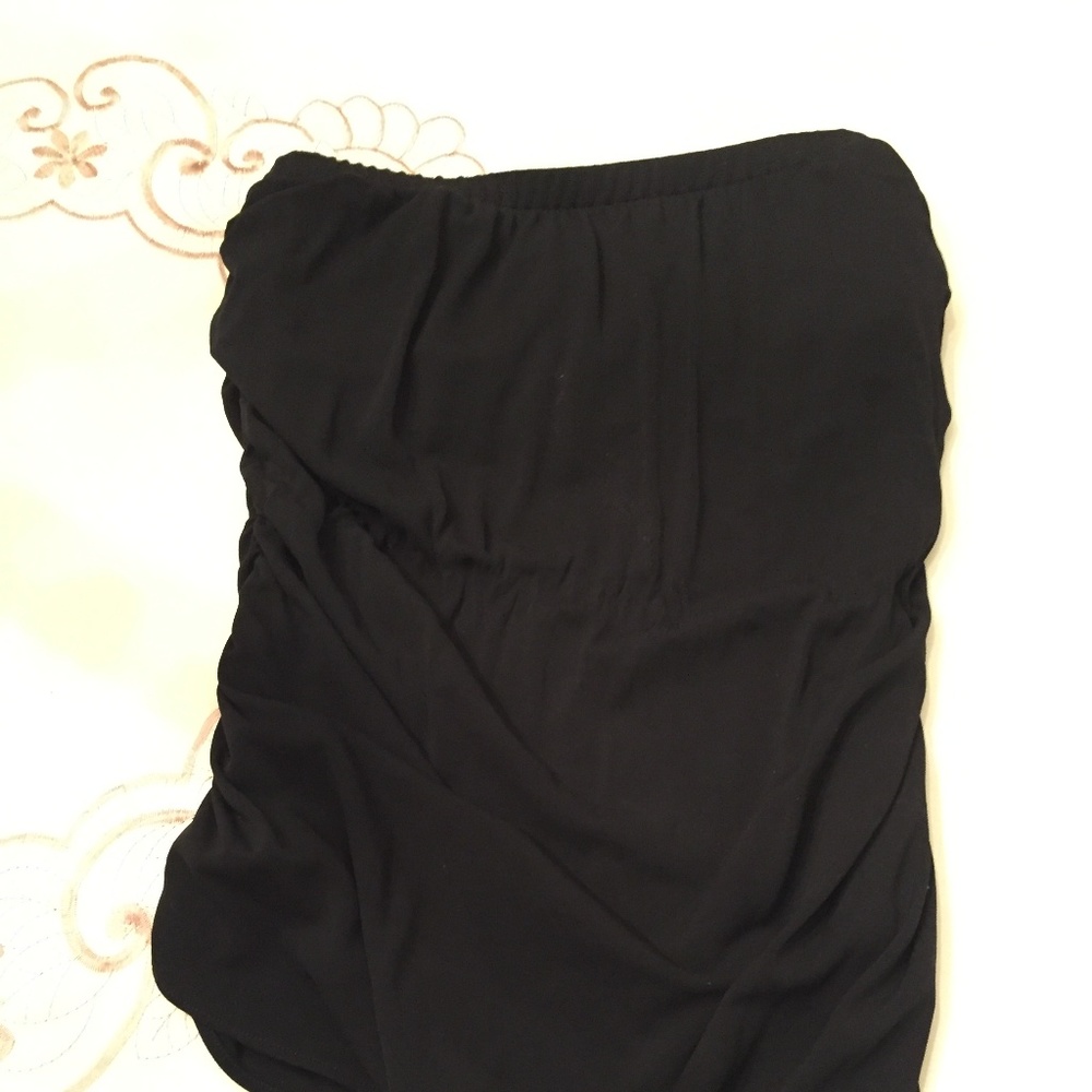 Strapless Black Maternity Top